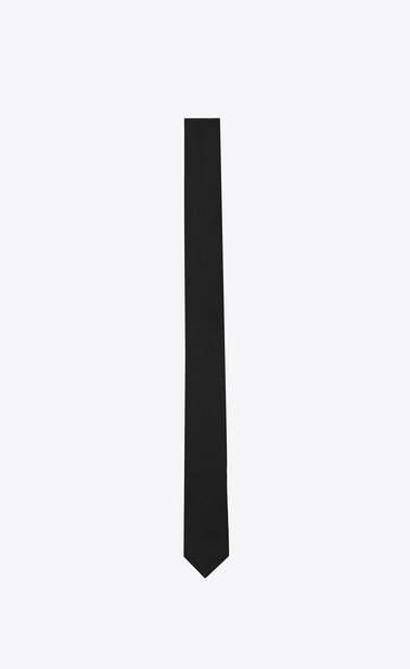 Signature EVENING Skinny Tie in Black Silk Grosgrain